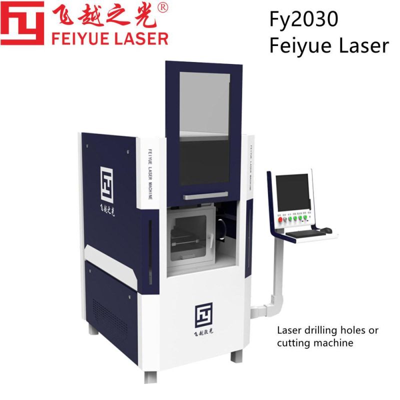 Fy2030 Feiyue Laser 750/1000 Watts QCW Laser Drilling Holes or Cutting Machine for Making Gold Silver Metal Carbon Stainless Steel Steel Aluminum Copper