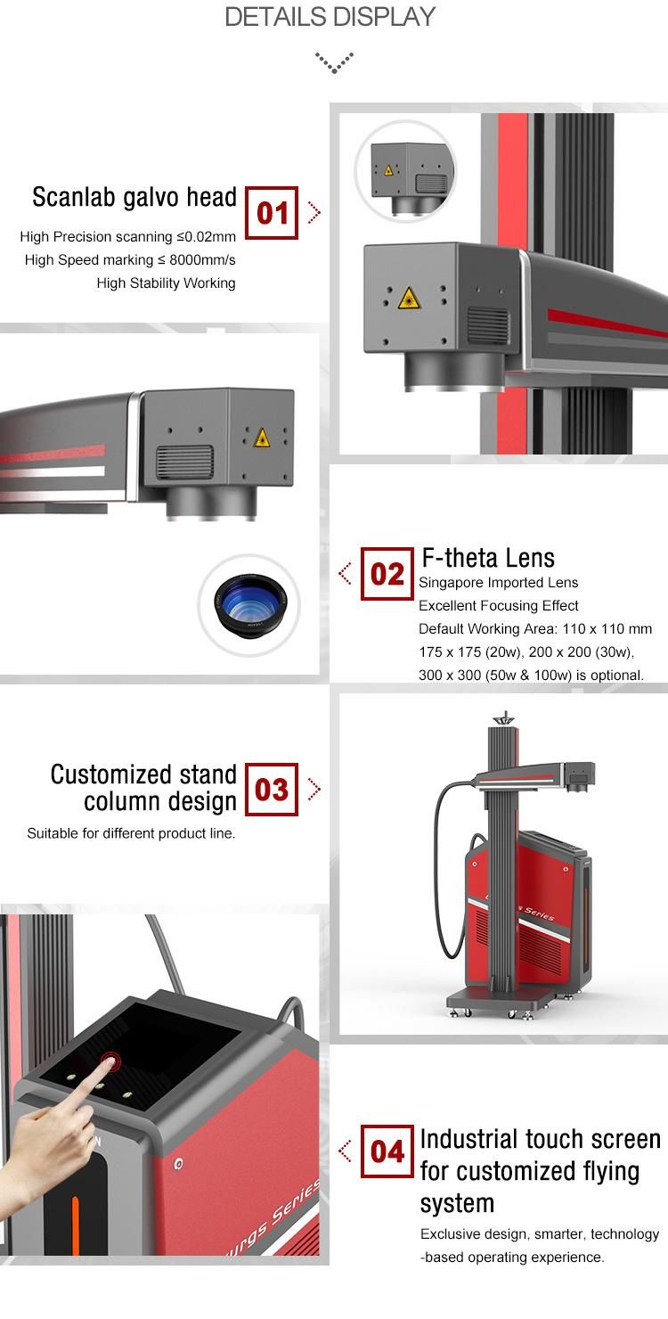 High Quality Metal 30W Flying Laser Marking Machine