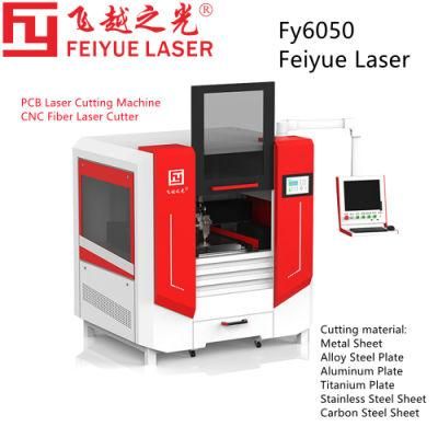 Fy6050 Feiyue Laser PCB Laser Cutting Machine Metal SUS NdFeB Aluminum Stainless Steel Ss Laser Cutting Machine Price CNC Fiber Laser Cutter