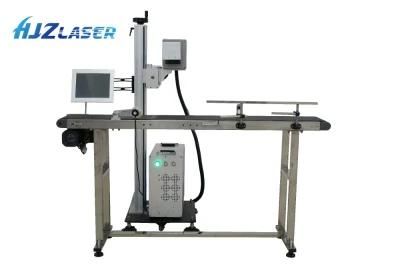 Production Line Marking Drink Bottle Online Flying Laser Marking Machine Price