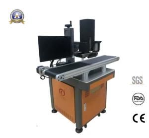 CCD Camera Auto Fiber Laser Marking Machine for Stainless Steel knives, Animal Ear Tag