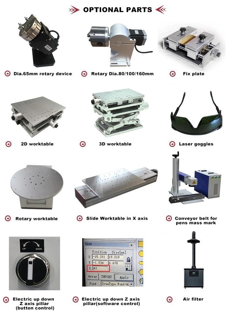 30W Fiber Laser Disk Pen Logo Jewellery Marking Etching Machine
