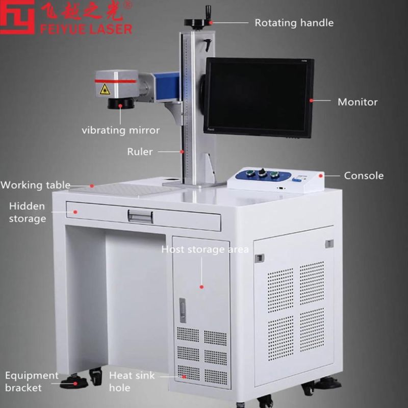 Fy-3000b Feiyue Laser Marking Machine Metal Stainless Steel Mobile Phone Shell Nameplate Laser Engraver for Metal