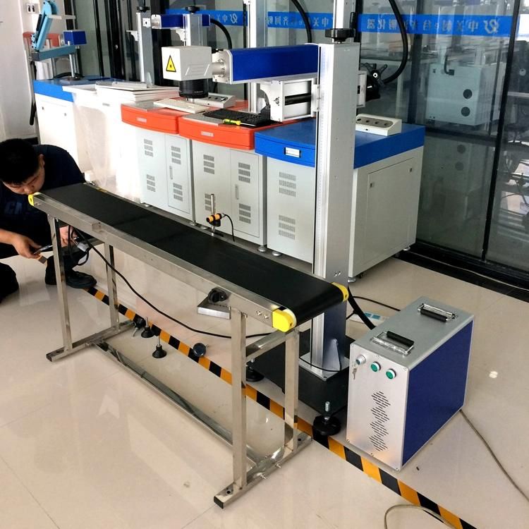 20W 30W Raycus High Speed Fly Fiber Laser Wire Cable Pipe Marking Machine for Production Line