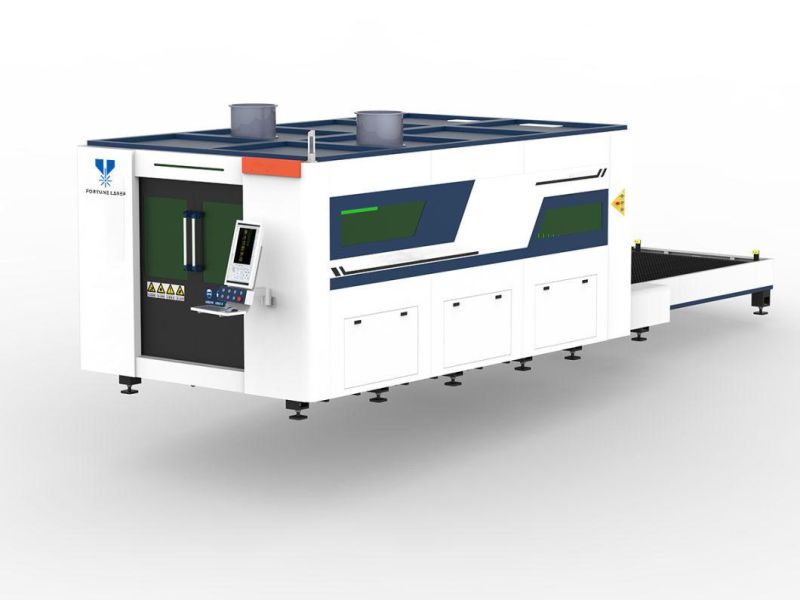 Full Protection 3015 CNC Metal Fiber Laser Cutting Machine with Cover and Exchange Platform