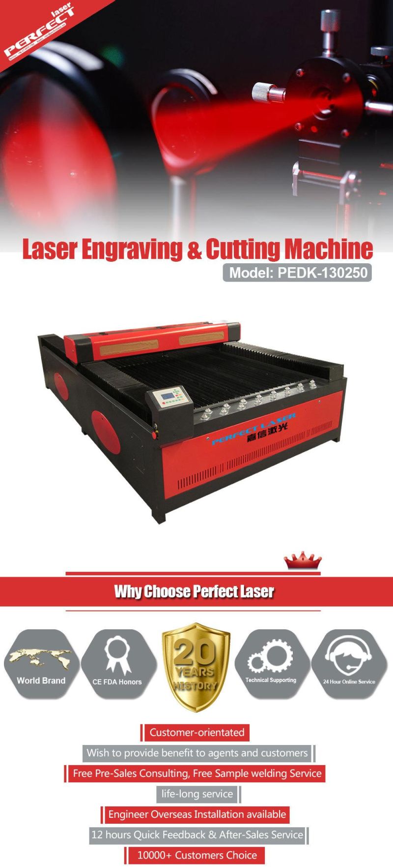 Acrylic / Plastic / Wood / PVC Board/ 1300*2500 CO2 Laser Engraver Machine for Non-Metal