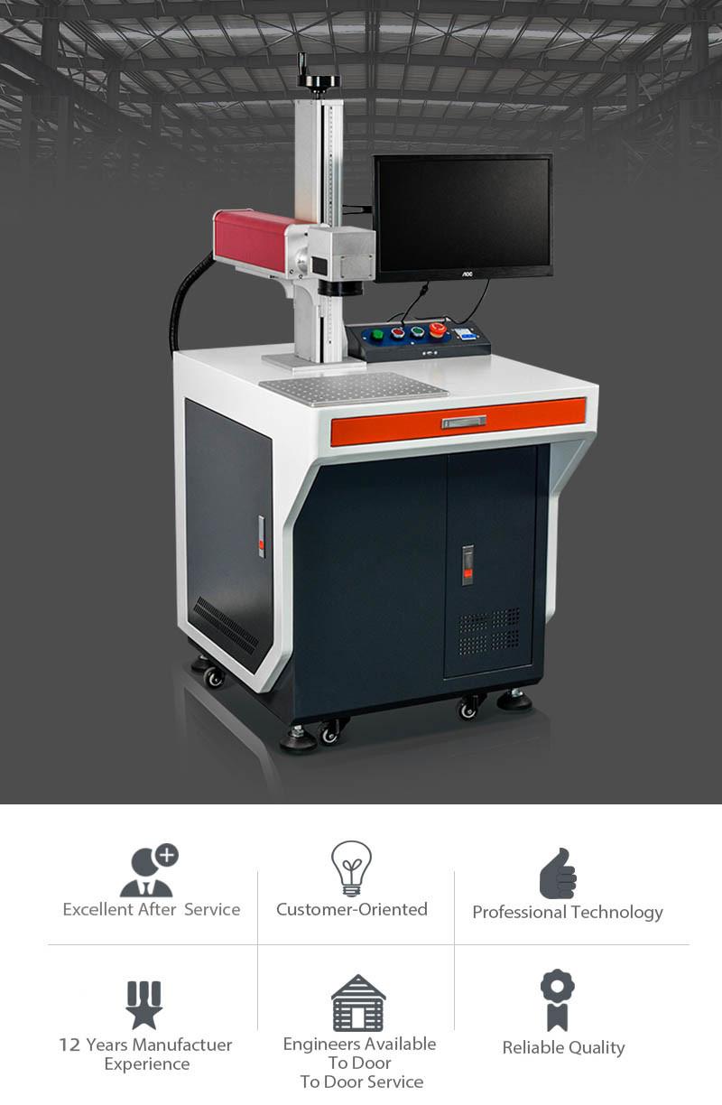Jewelry Watch Lamps Fiber Laser Marking Machine with 50W Q Pulse Fiber Optic Device for Sale