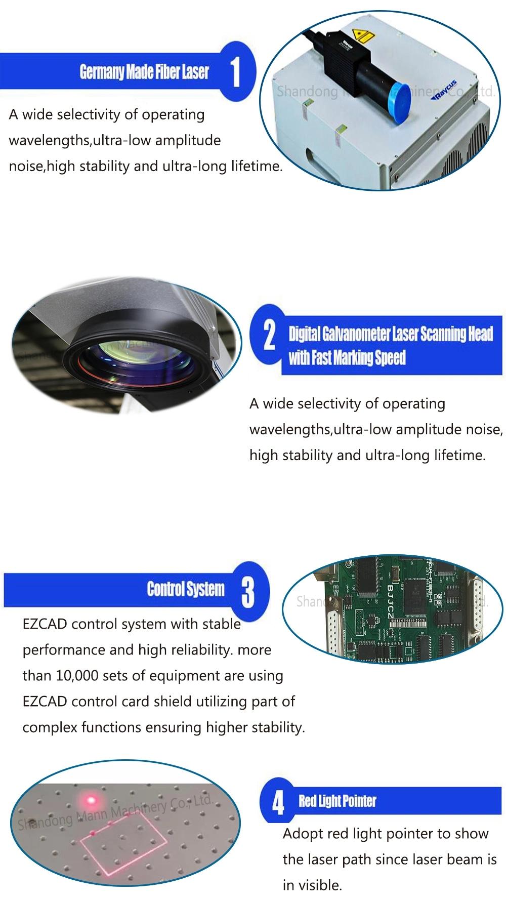 50W Fiber Laser Marking Machine for Lamp Bulb and Tool Kit