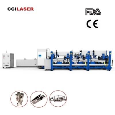 1kw Auto Feed CNC Carbon Metal Tube Pipe Fiber Laser Cutting Machine
