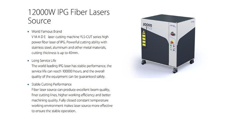 2560gh 6000W CNC Fiber Laser Cutting Machine Raycus High Efficient