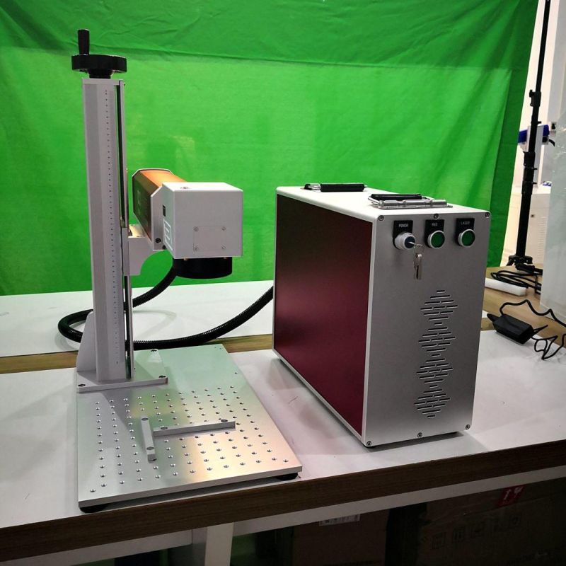 FM-20A Auto Focus Fiber Laser Marking Machine for Metal Engraving Jewelry Cutting Plastic PVC Plastic Metal Yeti Cup Mopa Color Logo Printing Date Coding