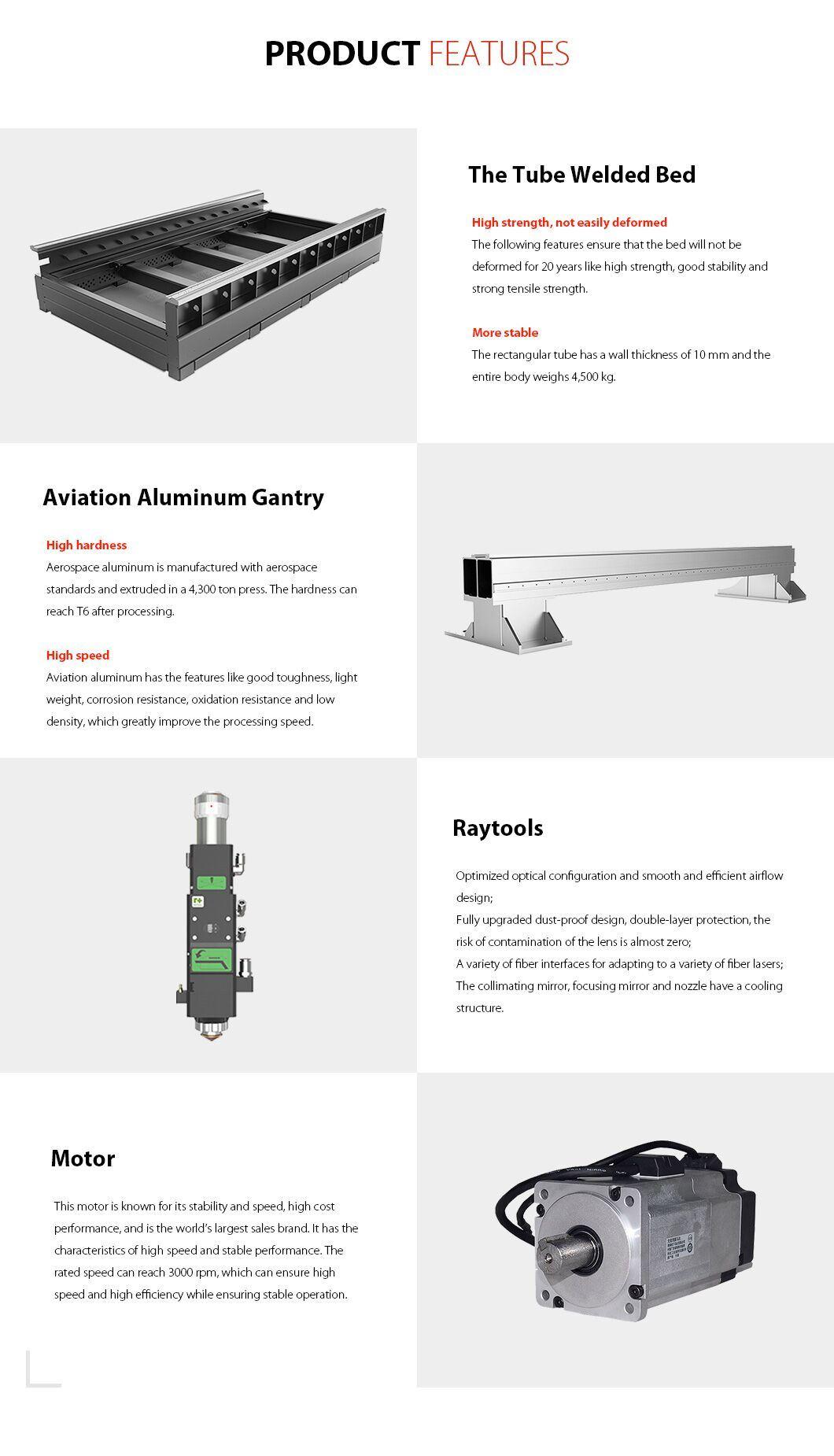 Small High-Precision Laser Cutter and Engraver Laser Cutting Equipment with Perfect Mechanical Structure 1000W/2000W/3000W/4000W