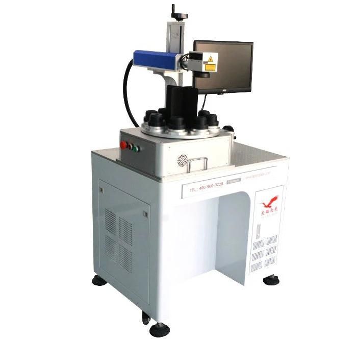 Laser Marking Machine with Rotary Platform to Marking LED Lamp