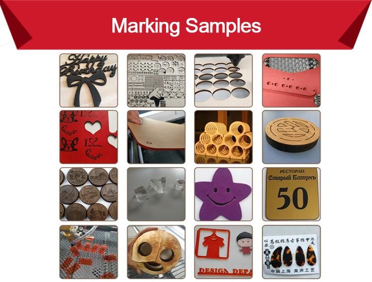 CO2 Laser Marking Cutting Machine for Wood Pen Logo Engraving