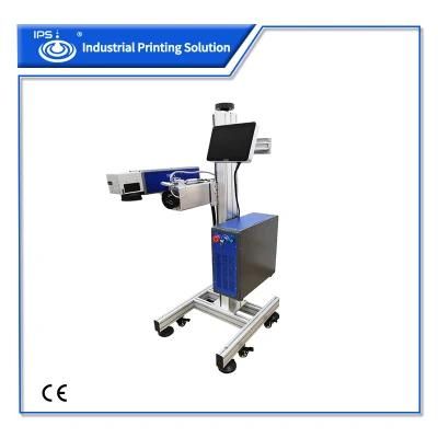 Small Portable 50W Static Metal Fiber Laser Marking Machine for Glasses Tube, Plastic with CE Certification