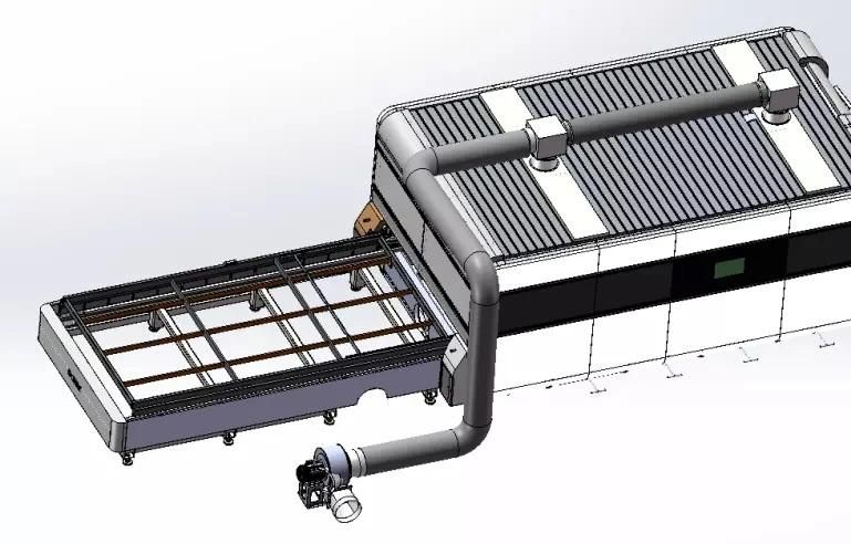 4000W Fiber Laser Cutting Machine with Exchange Table and Full Cover