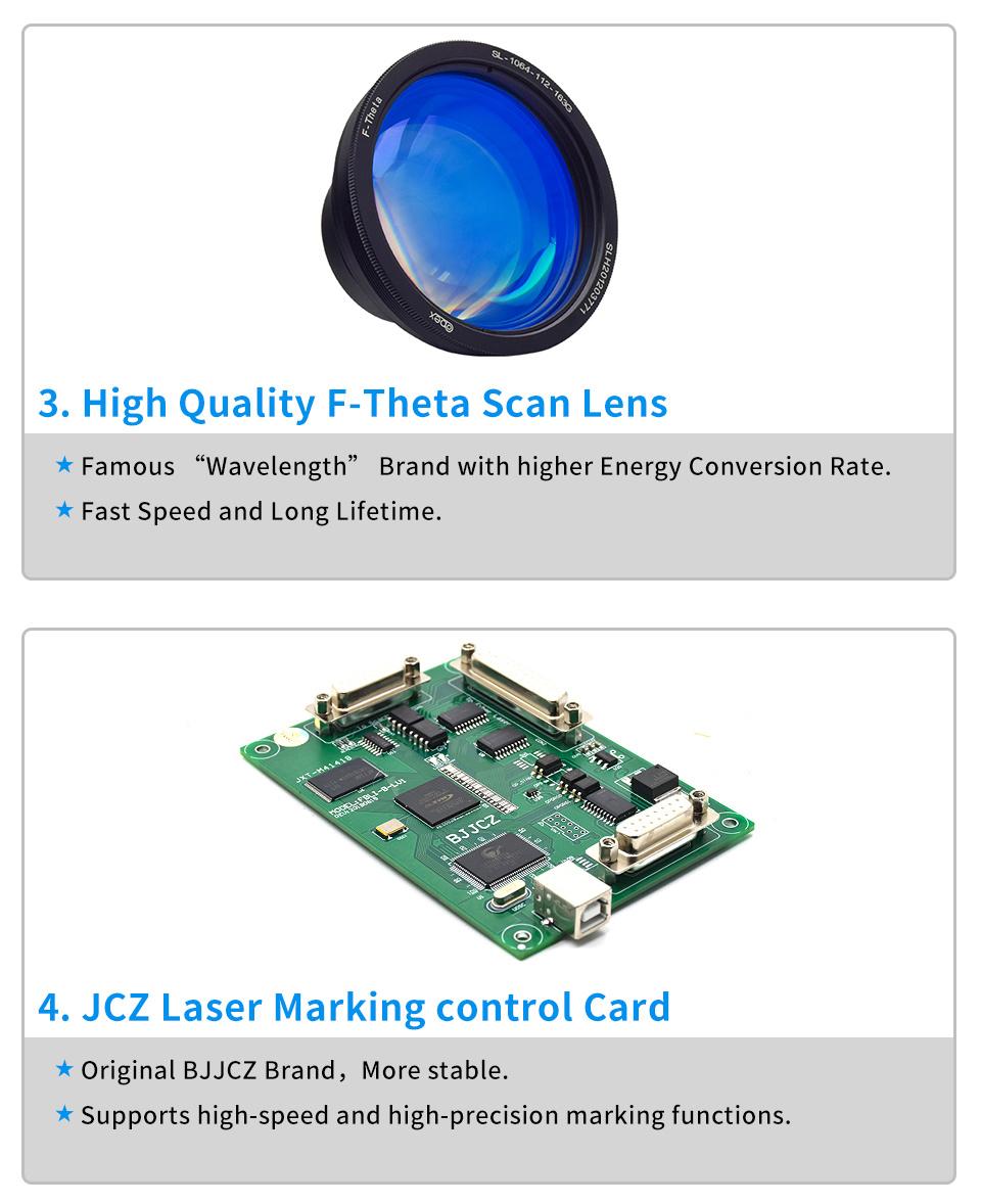 20W 30W 50W Fiber Laser Marking Machine for Metal /Fiber Laser Marking for Business Card Printing Logo