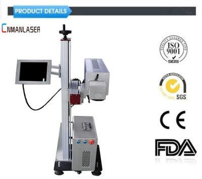 50W CO2 Online Fly Fiber Laser Marker/ Engraving Machine for Metal with LCD Touch Screen