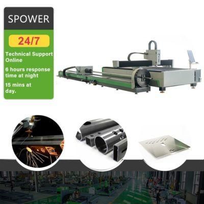 Aluminum CNC Fiber Laser Cutting Machine 1500W with Rotary for Metal Pipe Sheet Engraving