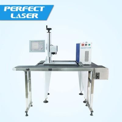 Flying Metal Color Laser Etching Fiber Laser Marking Machine with Working Platform