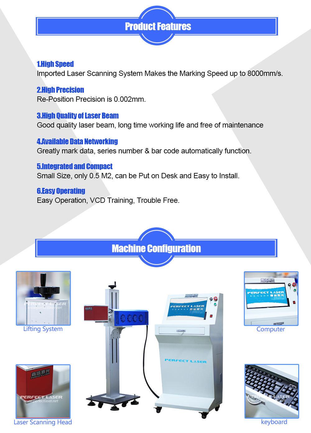 10W/ 30W/ 60W CO2 Laser Marking Equipment for Nonmetal