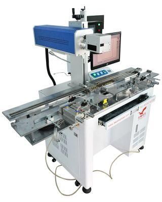 CO2 Laser Marking Machine on The Fly Marking for Soft-Drinks Packaging