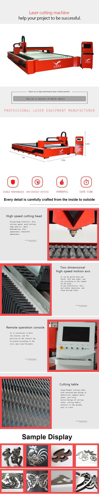 ITO Glass Etching Machine Fiber Cutting Machine Metal Cutter Machine 1000W