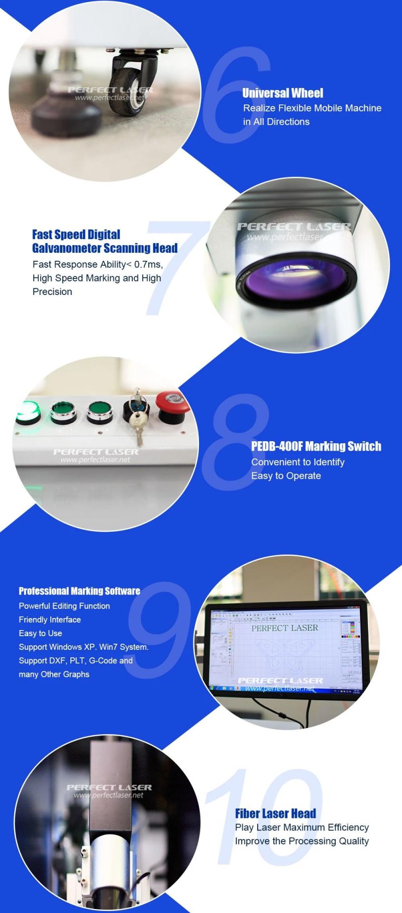 50W 100W 3D Fiber Laser Deep Marking Engraving Machine