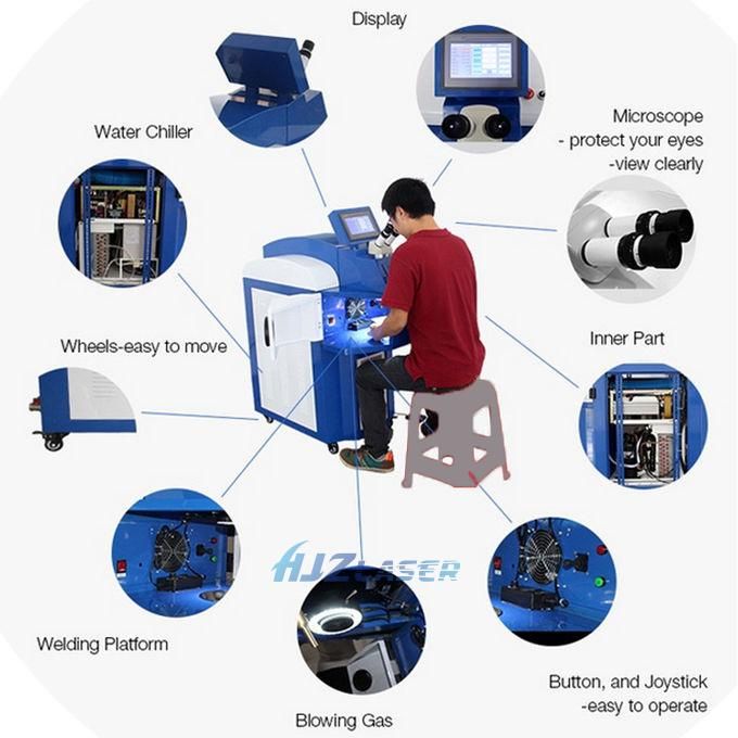 Portable 60W Spot Jewellery Welding Machine Repair Dental Equipment 200W Gold Chain Making Machine