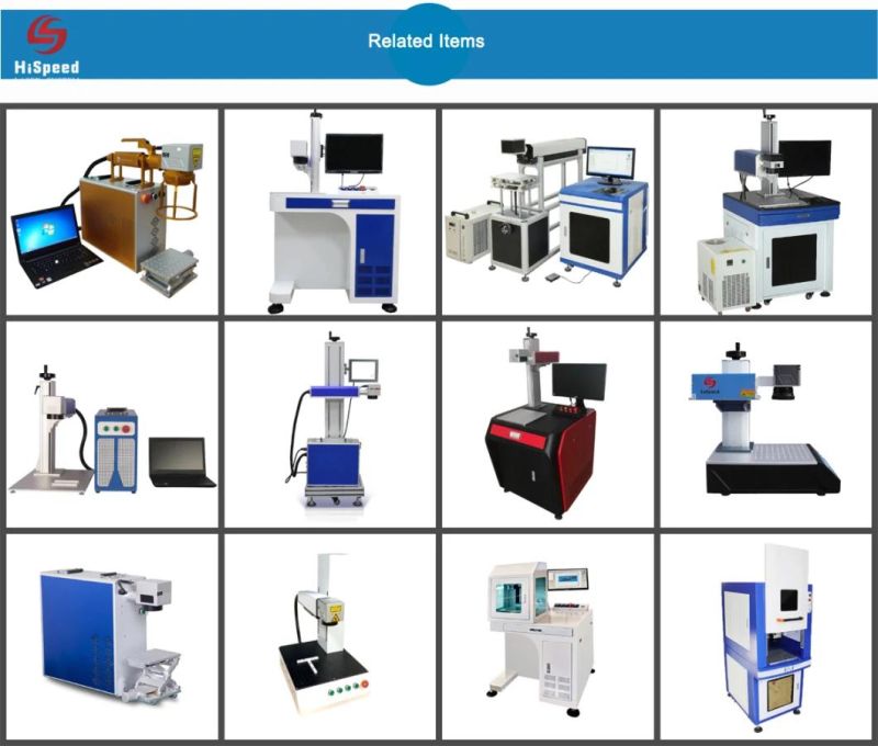 Hispeedlaser Split Type Metal Fiber Laser Marking Machine for Hardware Accessories