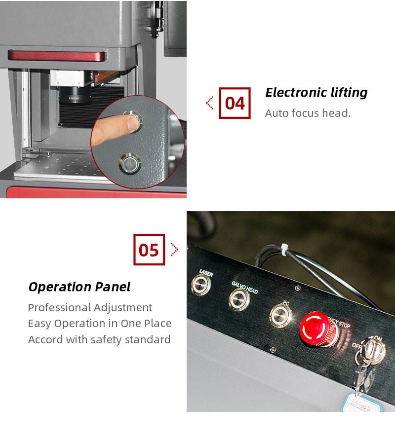 CNC Smart Enclosed Fiber Laser Marking Machine with Big Working Area on Stainless Steel Utensils Kitchenware