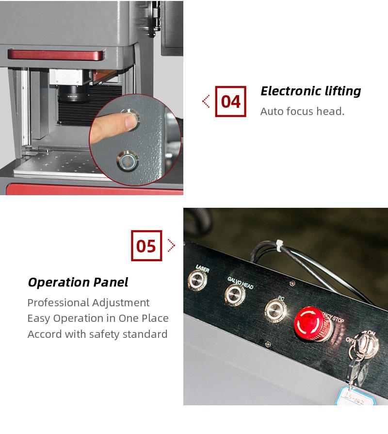 High Precision Protective Cover 30W CNC Fiber Laser Marking Machine for Metal