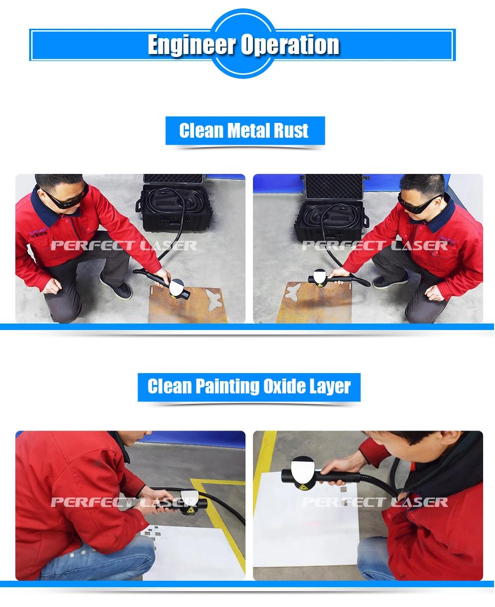 PE-100j 100 Watts Portable Laser Metal Rust Removal Cleaning Machine