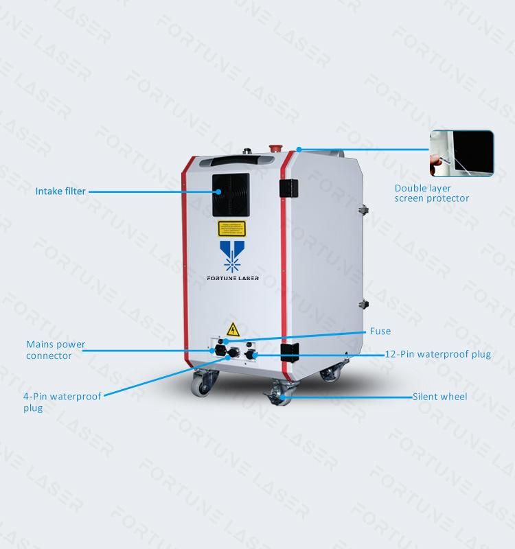 New Design Laser Cleaning Systsem 50W 100W 200W Portable Pulse Laser Cleaner for Sale in Colombia Costa Rica Czech