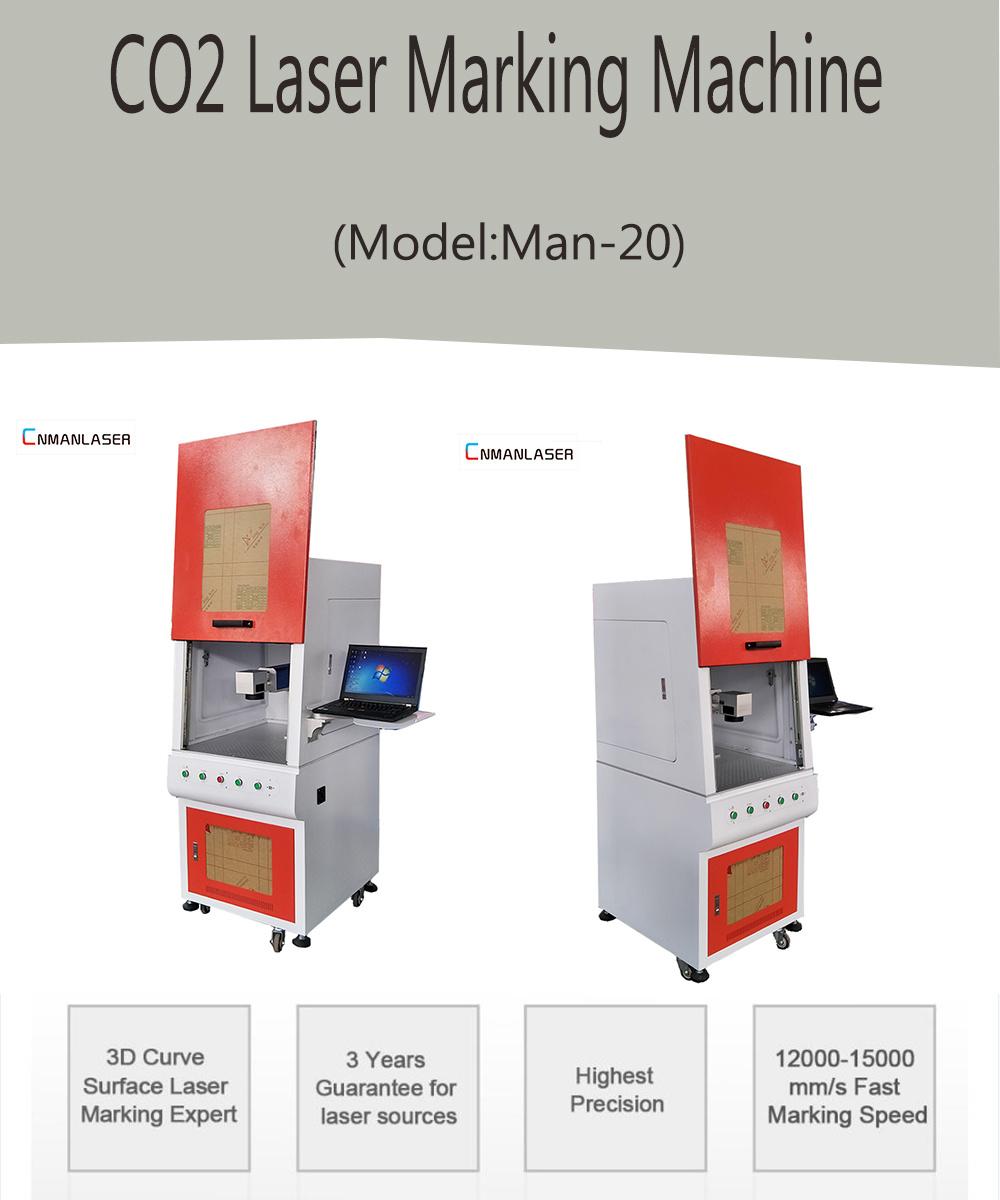 20W CO2 Automatic Textile Laser Marking Machine for Plastic Bottle