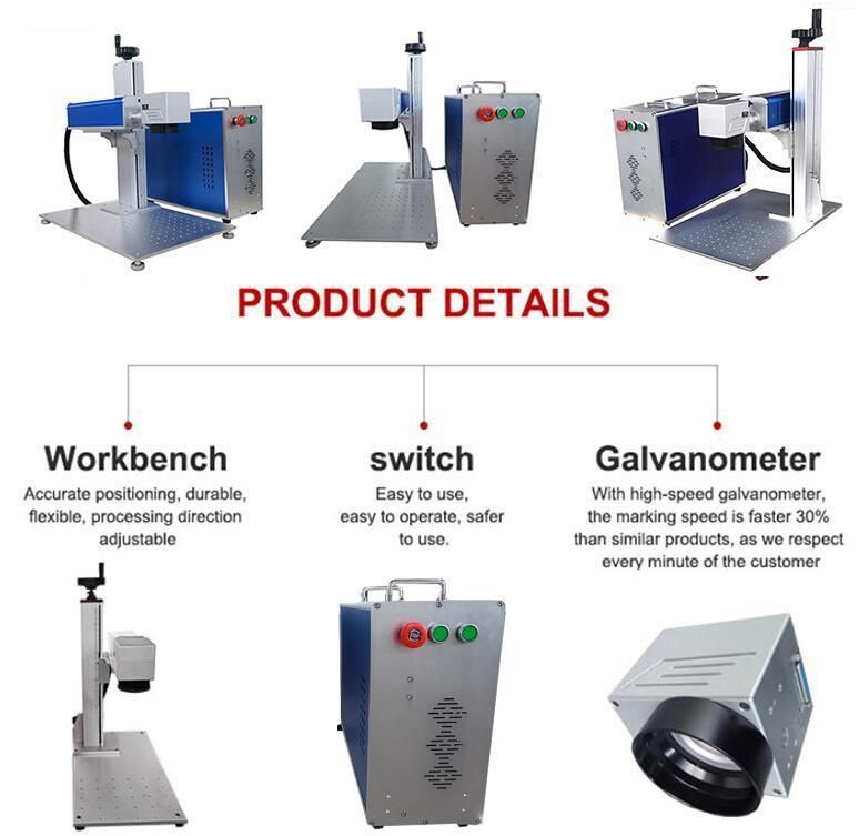 Desktop Cylinder Engraving Laser Marking Machine with Rotary Devices