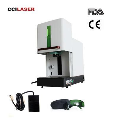 FM-20hpc 20W 30W 50W High Speed Fiber Laser Marking Machine Close Cabinet for ID Card Printing