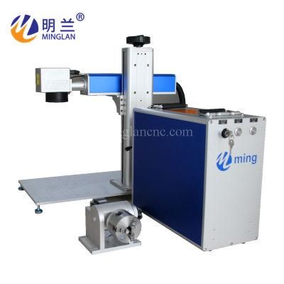 Desktop Fiber Laser Marking Machine Small Portable Metal Plastic Stainless Steel Hardware Laser Engraving Machine Fiber Laser 50W with Rotary