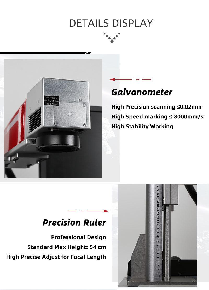 Lyustec 30W Memory Card Gun Fiber Laser Marking and Engraving Machine for Pigeon Ring