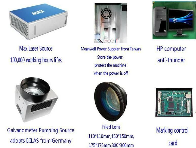 Logo Date Numbers Steel Mini Fiber Laser Marking Engraving Machine