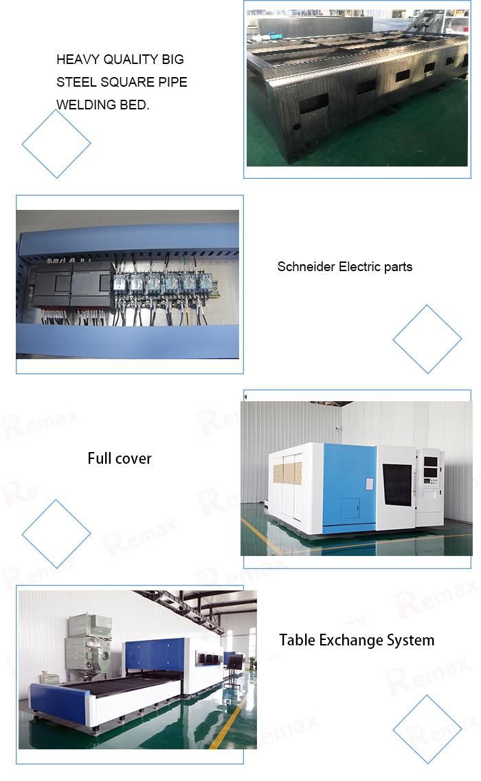 1325/1530/2030 CNC Fiber Laser Cutting Machine with Table Change System Pallet Change System Ipg Max Raycus Power