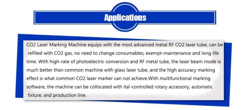 60W 80W CO2 Laser Marking Machine for Wood Animal Ear Tag Plastic