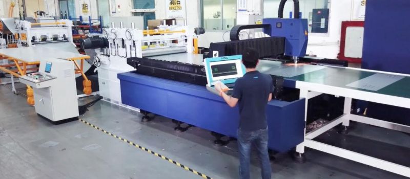 Metal Laser Cutting Machine Automatic Loading Unloading Galvanized Steel Plate Coil Sheet 3000W