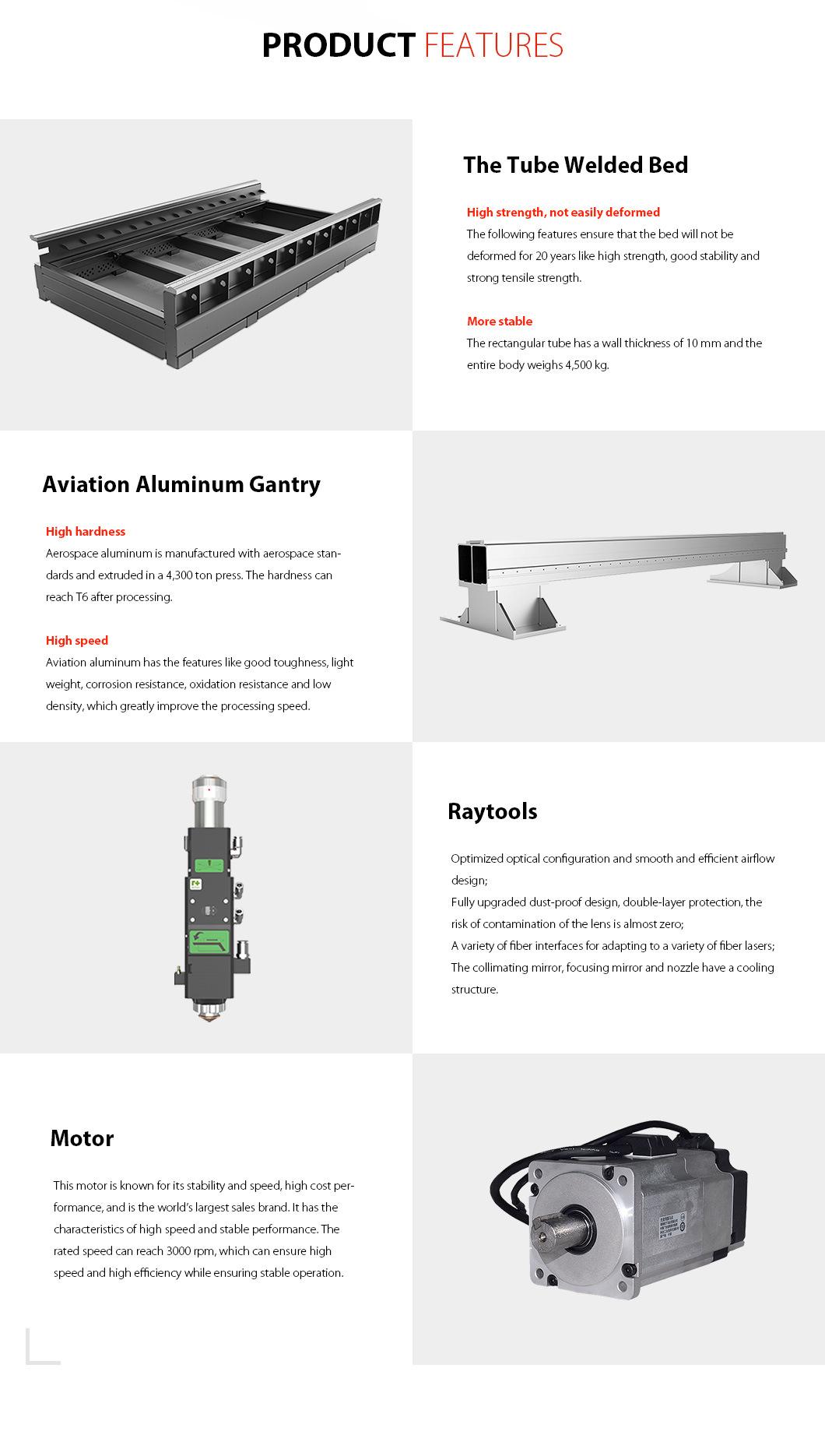 Metal Tube and Plate Fiber Laser Cutting Machine with Rotary Device