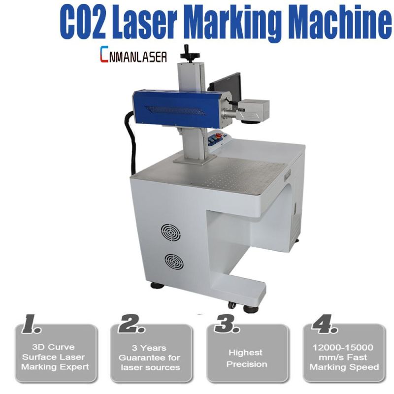 CO2 Laser Code Marking Printing Engraving Equipment for Wood/Paper/Leather/Cloth Leather/ Plastic