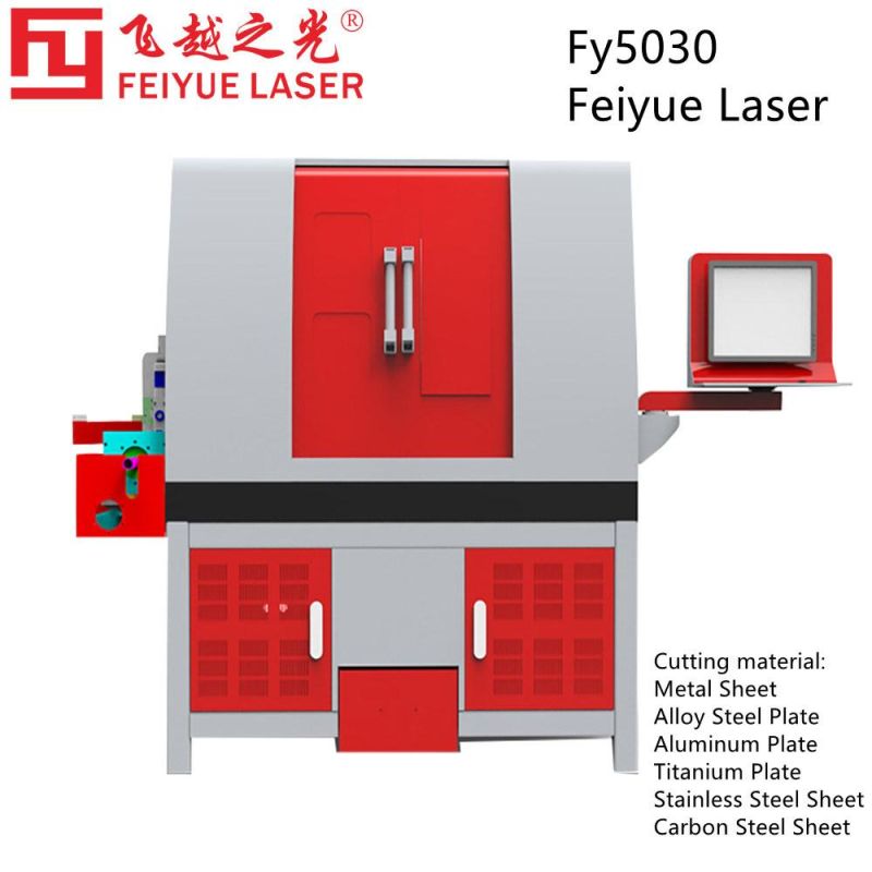 Fy5030 Feiyue CNC Laser Tube Price CNC Laser for Sale Equipment All in One Sheet Tube Electronic Cigarette Processing Flatbed Laser Plate Cutting Machine