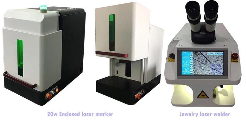 Closed Cabinet Enclosed 20W 30W 50W Fiber Laser Marking Machine Lowest Price