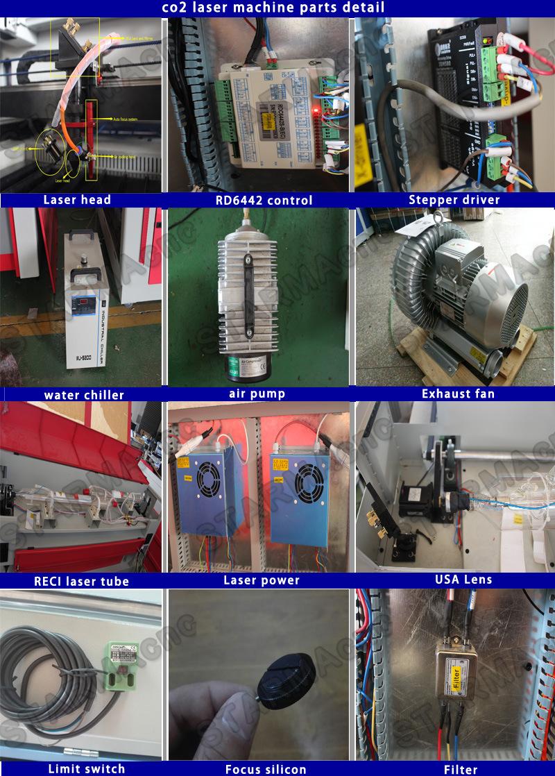 1390 1212 High Standard Best Quality Reci 100W CNC Laser Cutting Machine