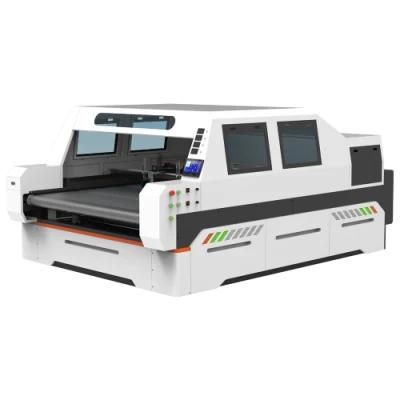 Auto Feeding/Four Head/Dual Track/Drawing Line and Laser Cutting Machine for Leather Textile Shoe Upper