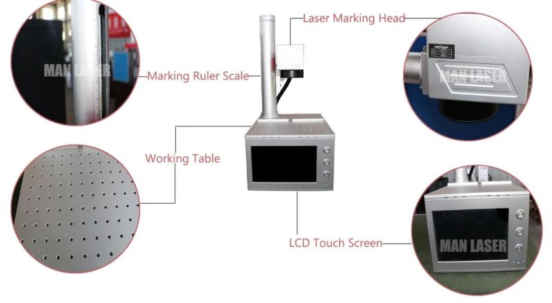 50W Fiber Laser Marking Machine for Lamp Bulb and Tool Kit